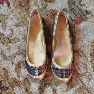 Coach women's tartan flats size 8 1/2